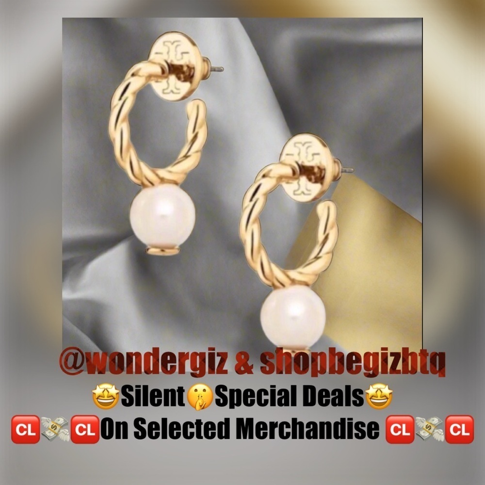 One Item Deal Of The Day Tory Burch Authentic Earrings Reduced Buy Now & Save